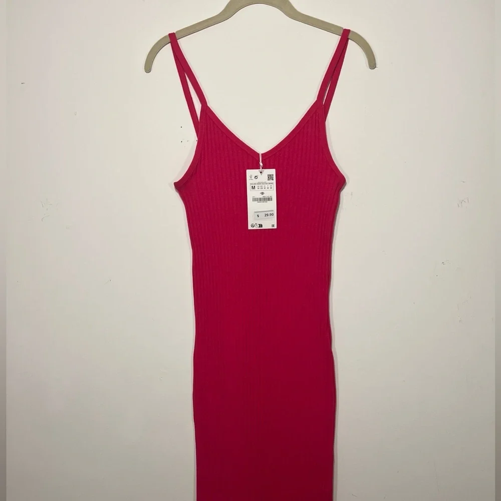 Zara Fuchsia Ribbed Knit Top - Picture 5 of 5